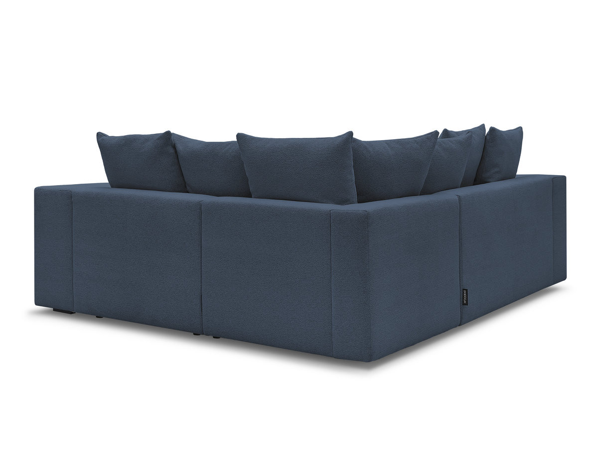 Bobochic Voltaire Ecksofa 268 × 214 cm Melange-Stoff Dunkelblau Ecke rechts