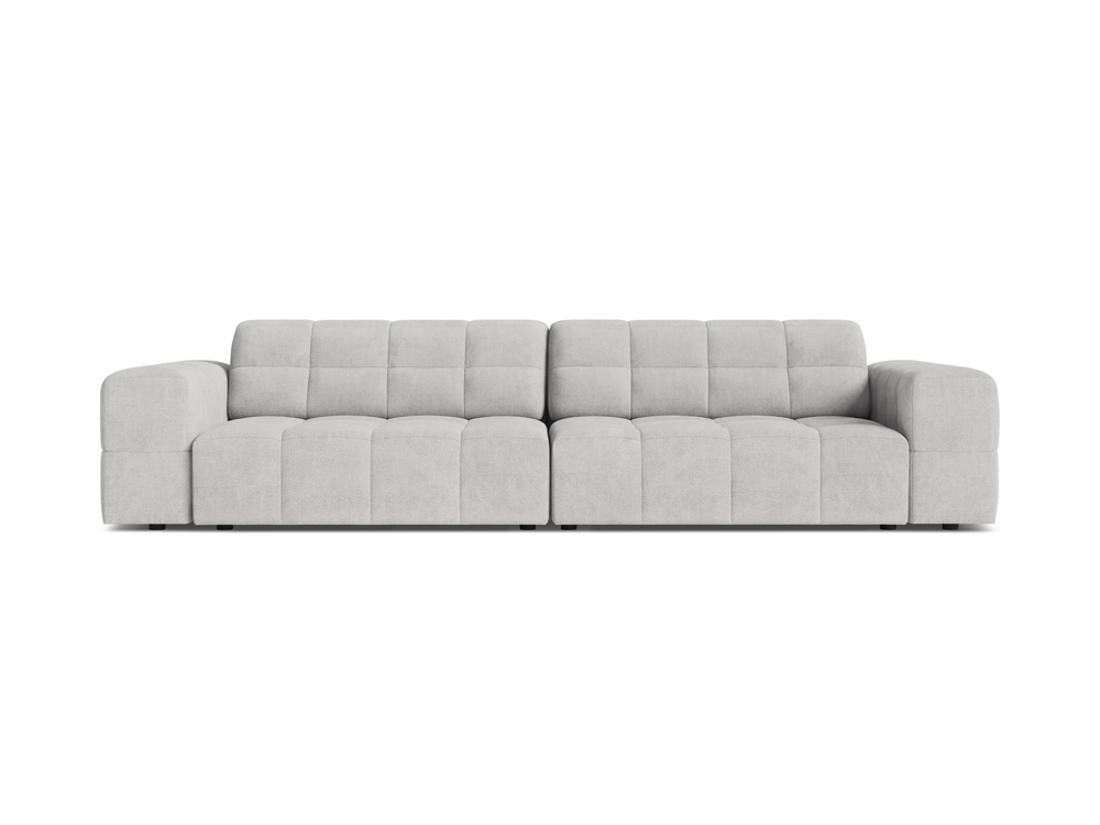 Cosmopolitan Design Sofa Chicago 4-Sitzer Chenille Eden Silber