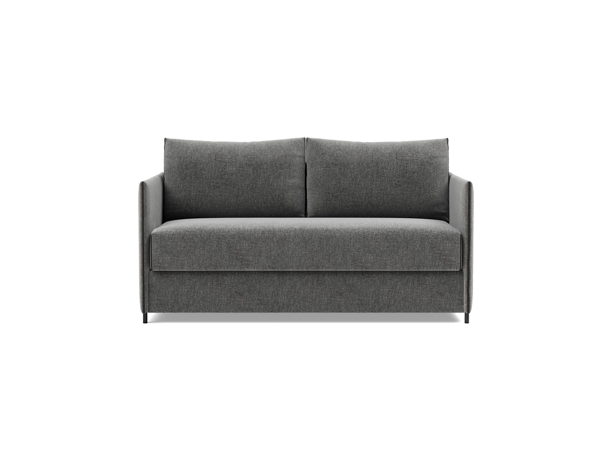 Schlafsofa Luoma Strukturierter Stoff Twist 563-Charcoal