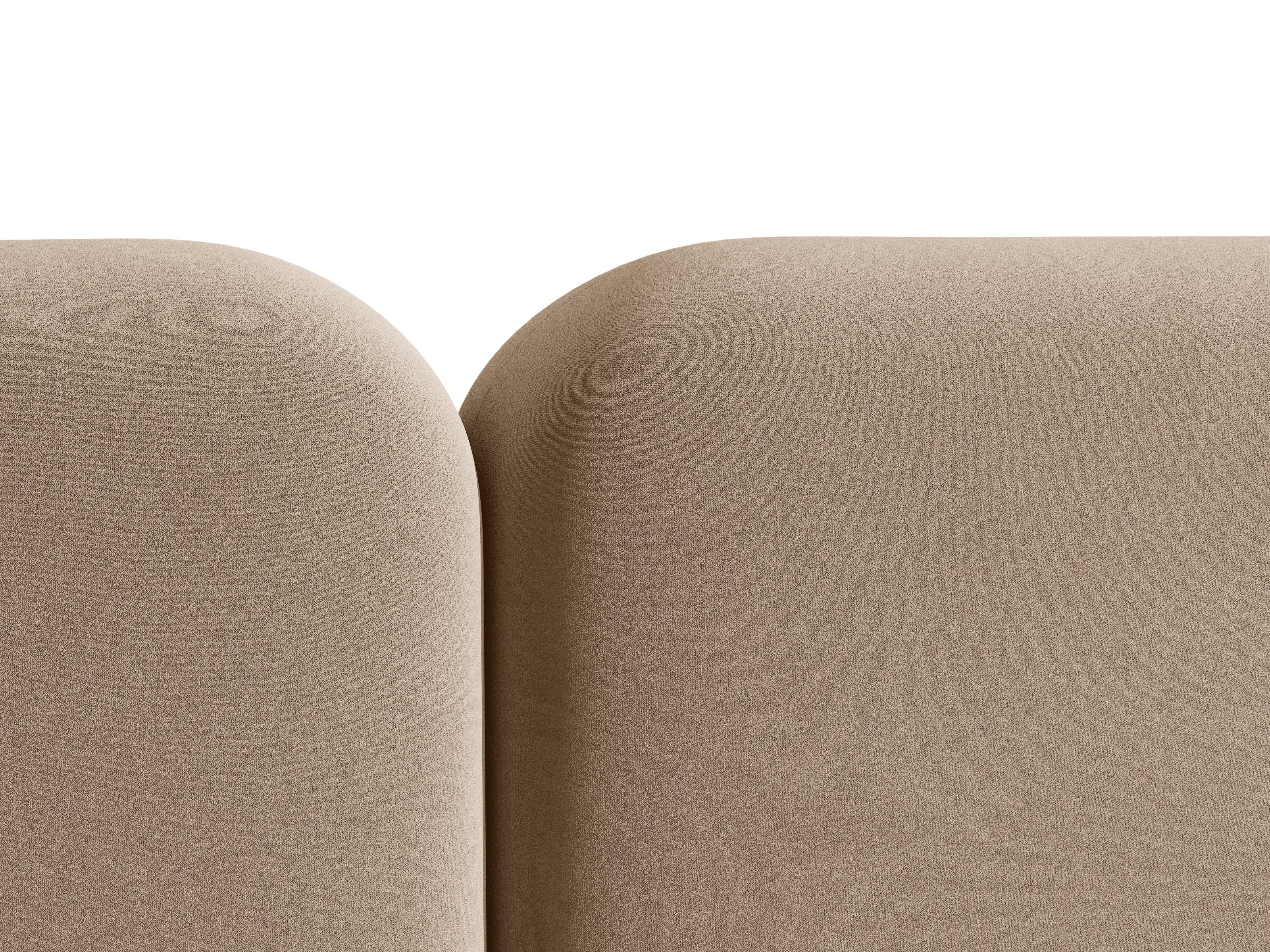 Micadoni Stauraumbett mit Kopfteil Saga Samt Magic Velvet Mandelbeige 180x200