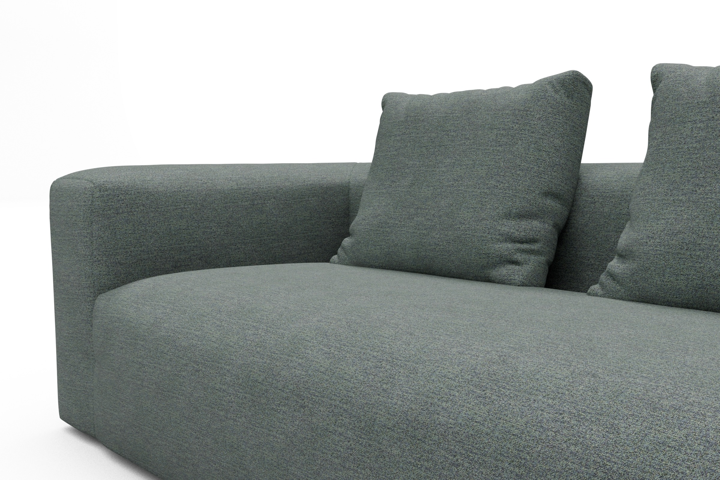 Ecksofa Fred Relax-Ecke rechts mit 2,5-Sitzer Carreno-Ice-Blue