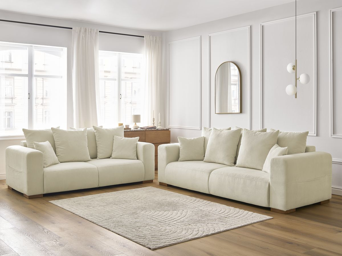 Bobochic Sidonie Sofa 5-Sitzer Cordsamt Beige