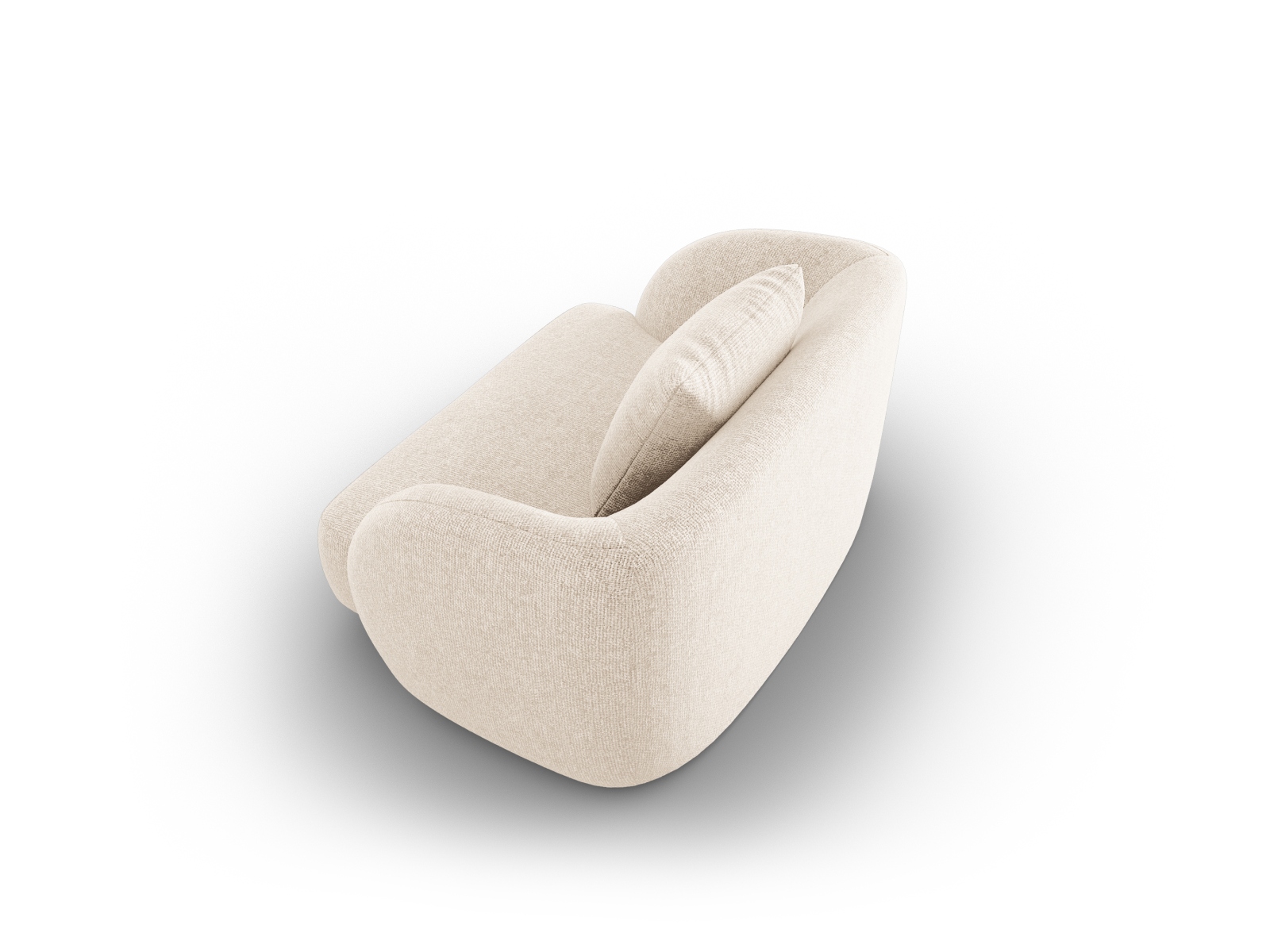 Cosmopolitan Design Sessel Tulum Chenille Eden Helles Beige