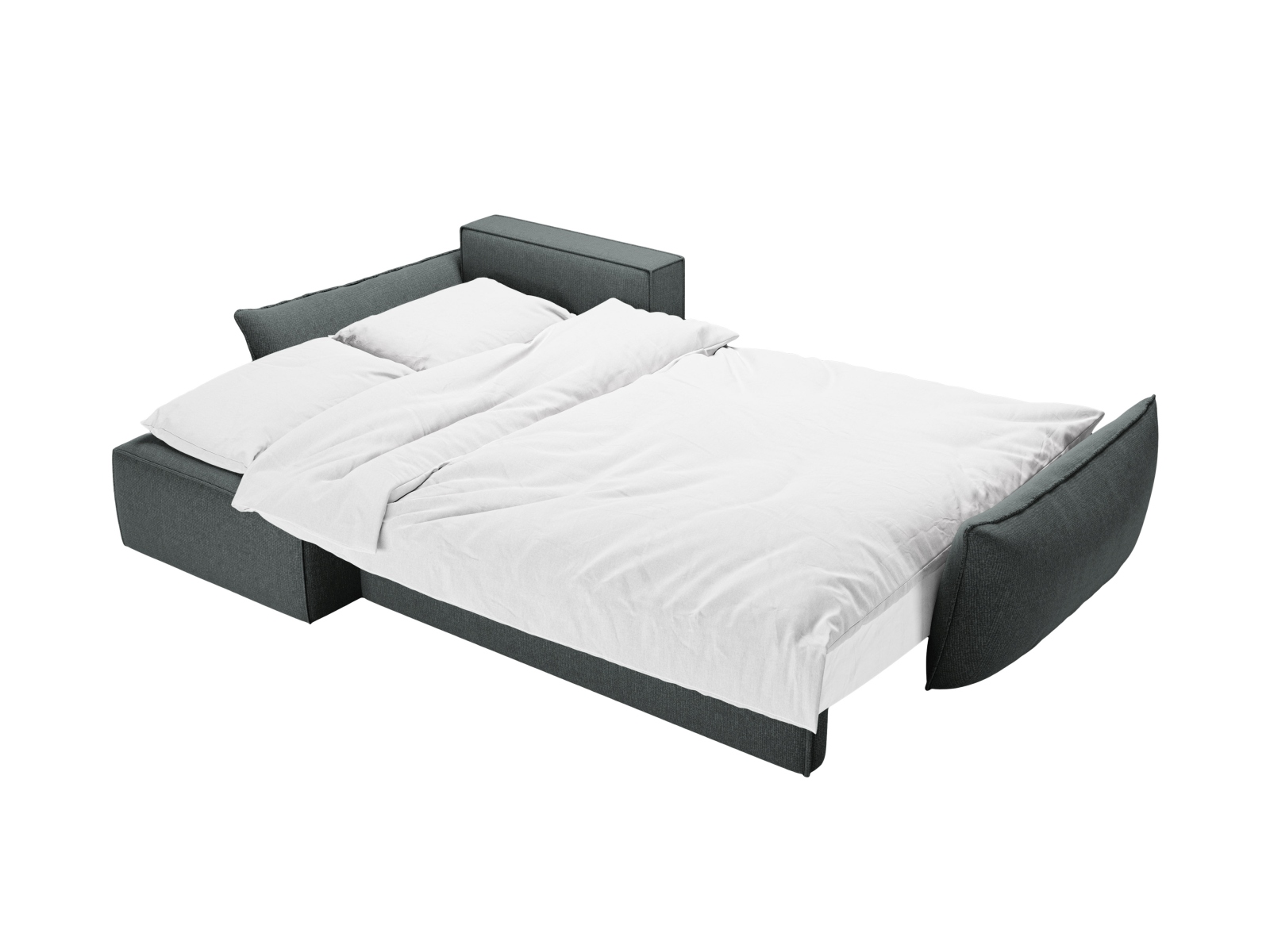 Micadoni Ecksofa Kaelle 4-Sitzer mit Schlaffunktion Links Chenille Königsblau