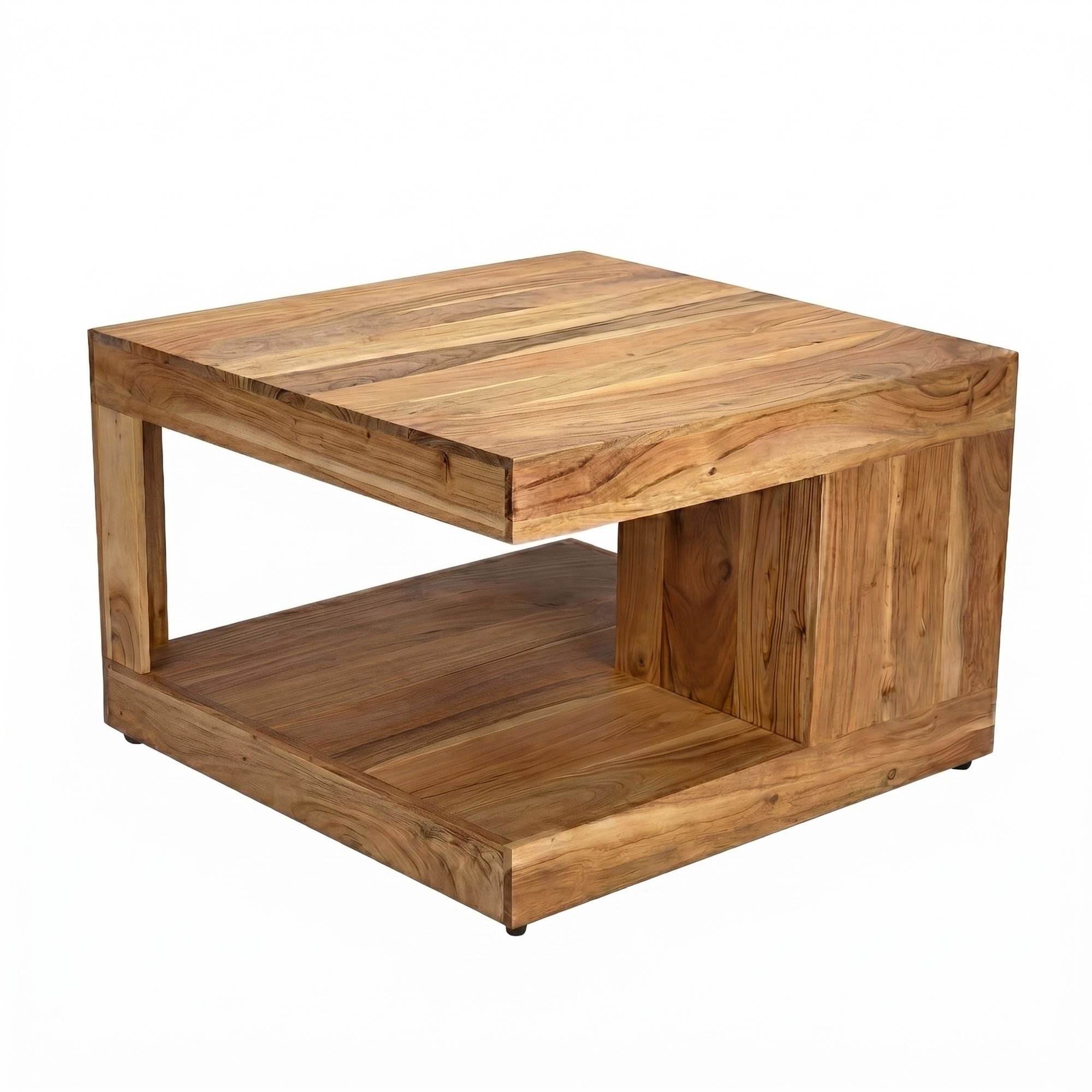 Couchtisch Valldal Massivholz Akazie 60 × 60 × 39,5 cm