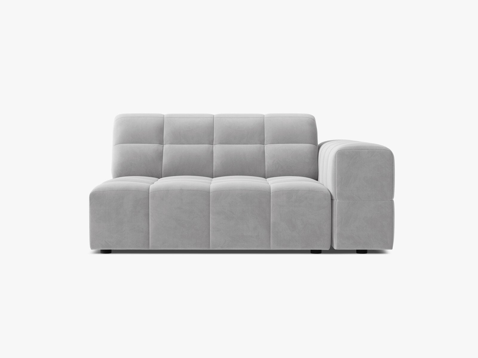 Micadoni Jennifer Sofamodul XL Rechts Samt Bluvel Silber