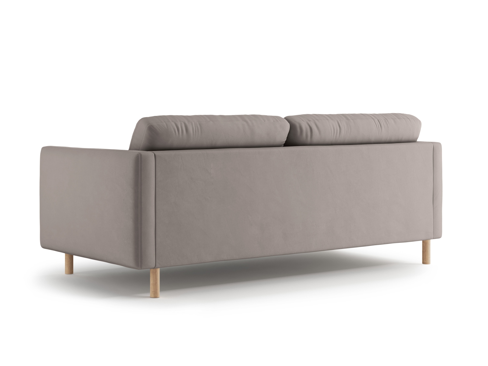 Micadoni Sofa Eden 3-Sitzer Samt Warmes Grau