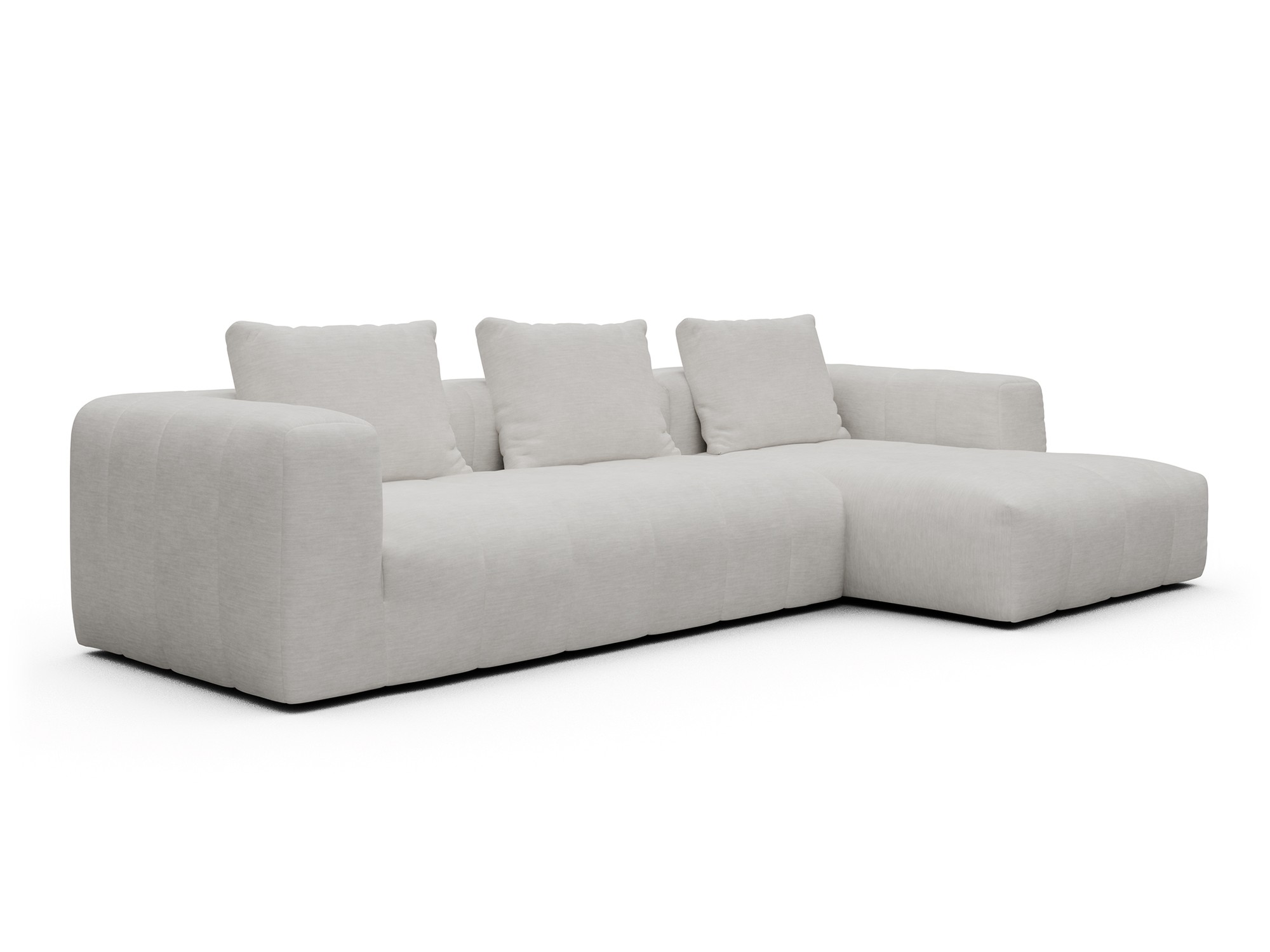 Hugo 2,5-Sitzer Armlehne links mit Chaiselongue Vivus-Dusty-Off-White moebelfaktor