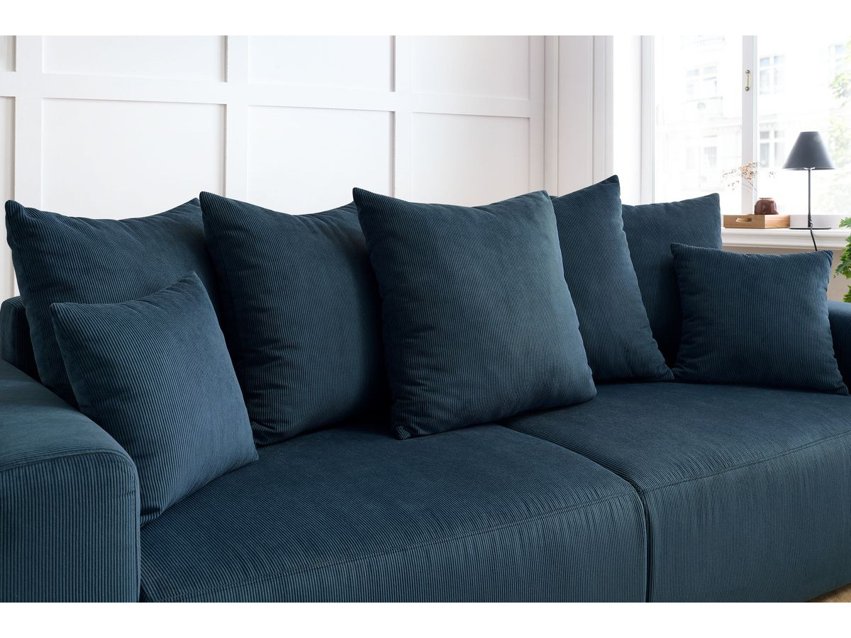 Bobochic Envy Sofa 3-Sitzer Cordsamt Dunkelblau