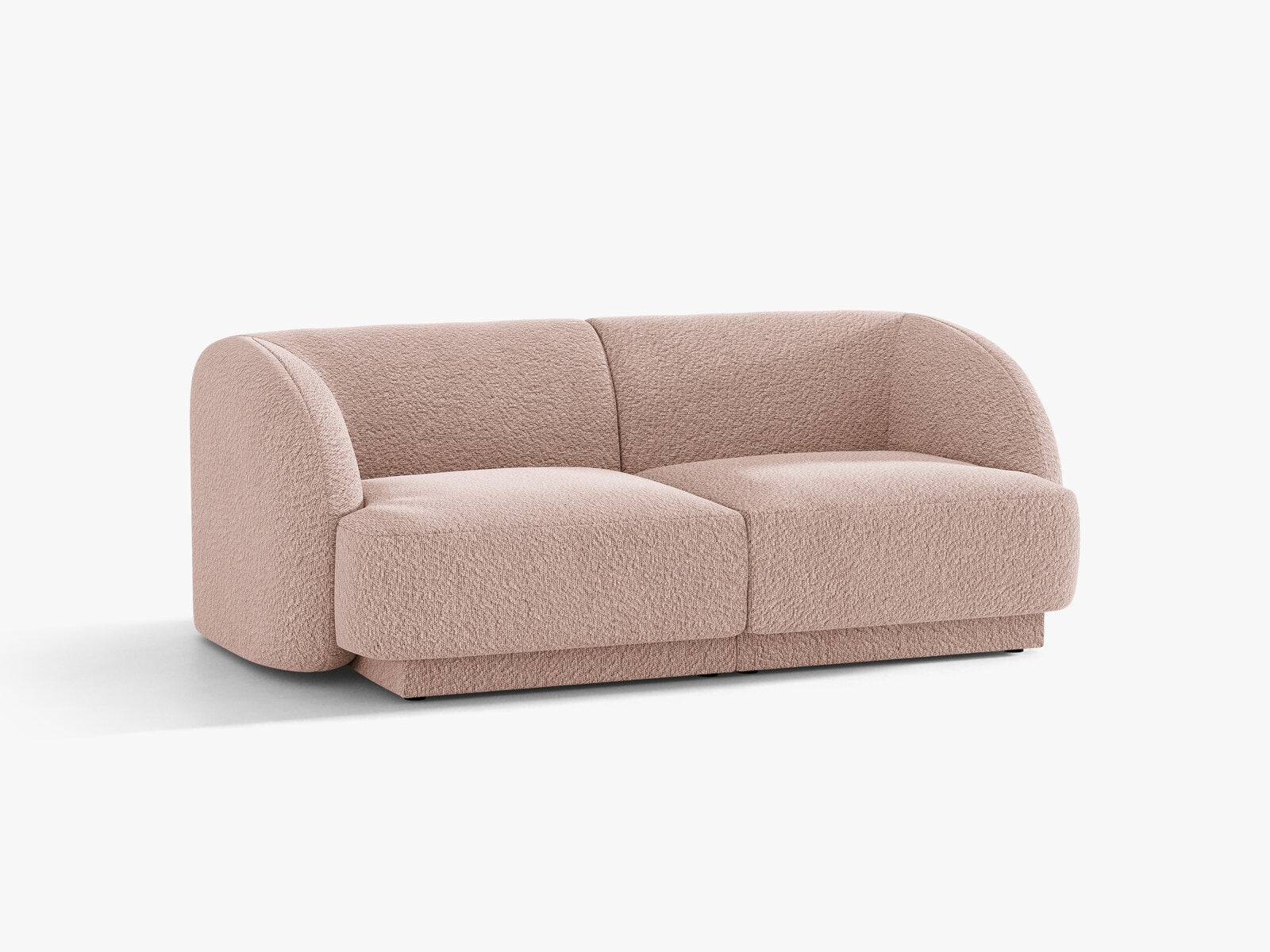 Micadoni Sofa Miley 2-Sitzer Boucle Baloo Puderrosa