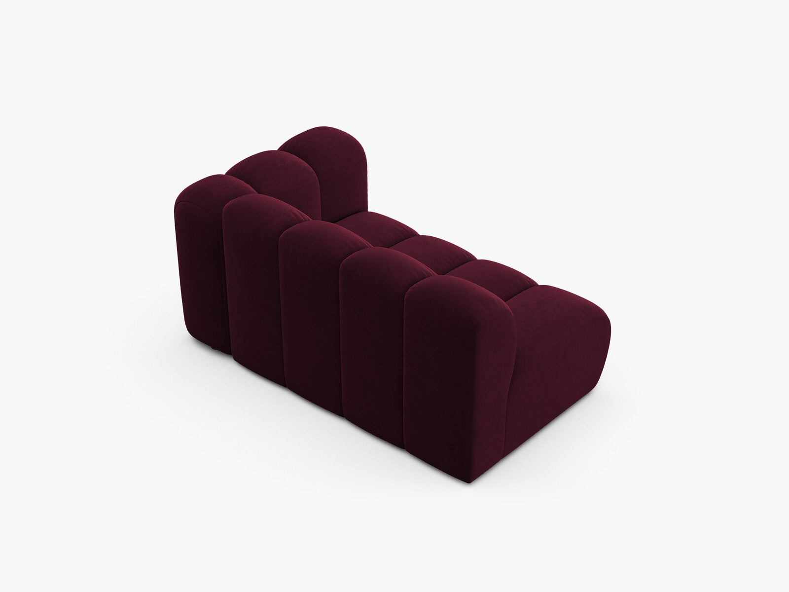 Micadoni Modul Lupine 2-Sitzer Samt Venus Burgunder Rechts