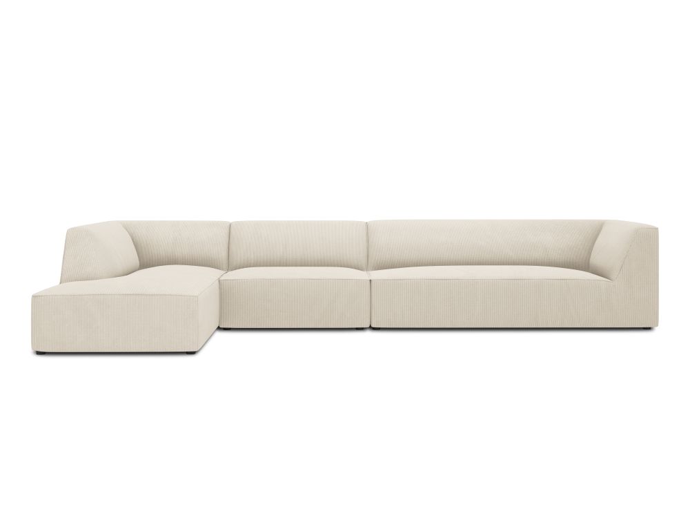 Cosmopolitan Design Ecksofa Siena 5-Sitzer Kord Scala Helles Beige Links