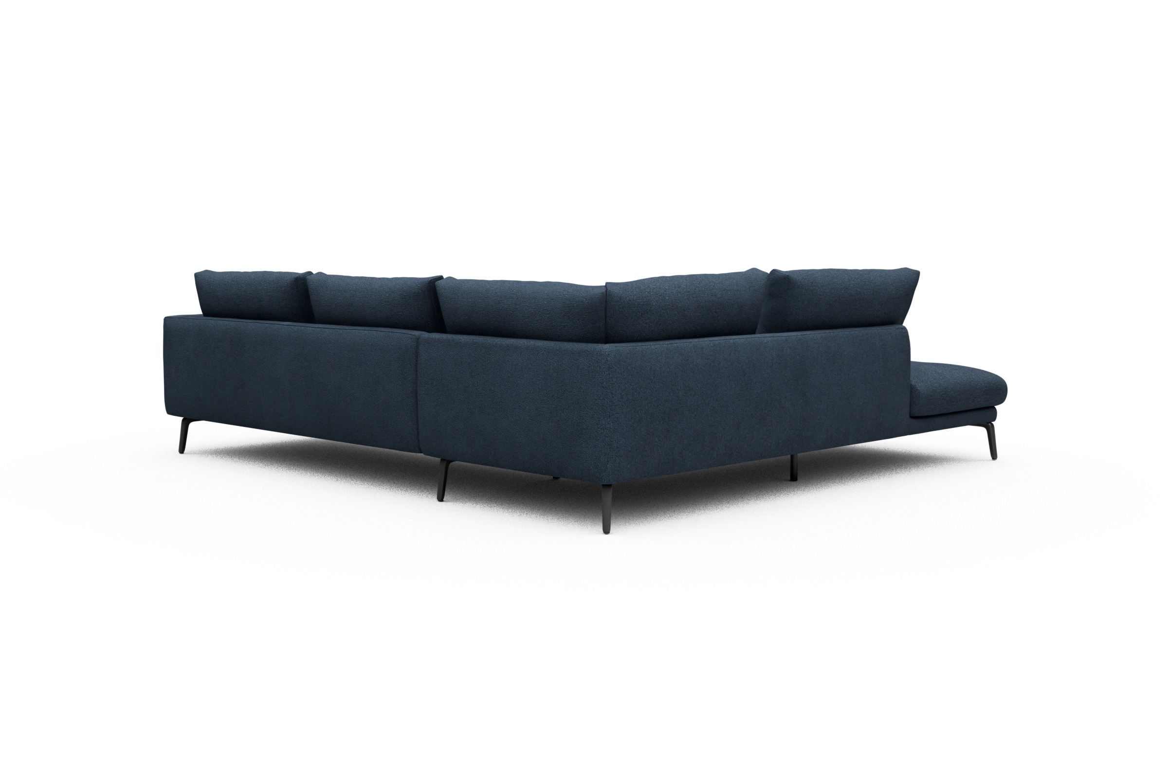 Ecksofa Karl Relax-Ecke links mit 2,5-Sitzer Boucle-Blue