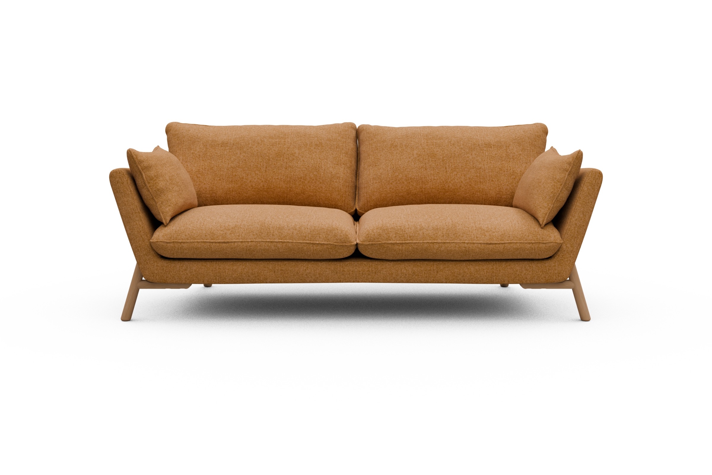Skandi Home Sofa Emil 3-Sitzer Beinfarbe Eiche Natur Casone-Warm-Yellow moebelfaktor