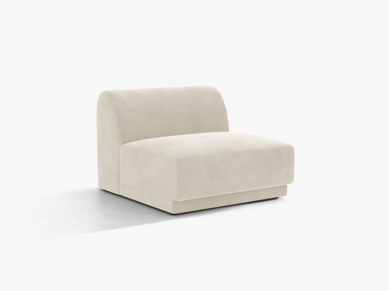 Micadoni Modul Armlos Miley Samt Bluvel Helles Beige