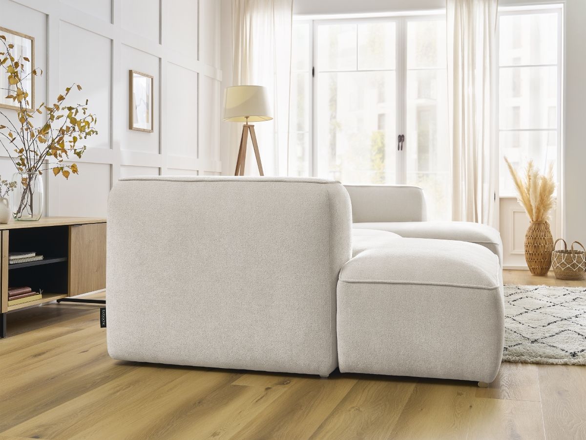 Bobochic Zephyr Wohnlandschaft Strukturstoff Weiß