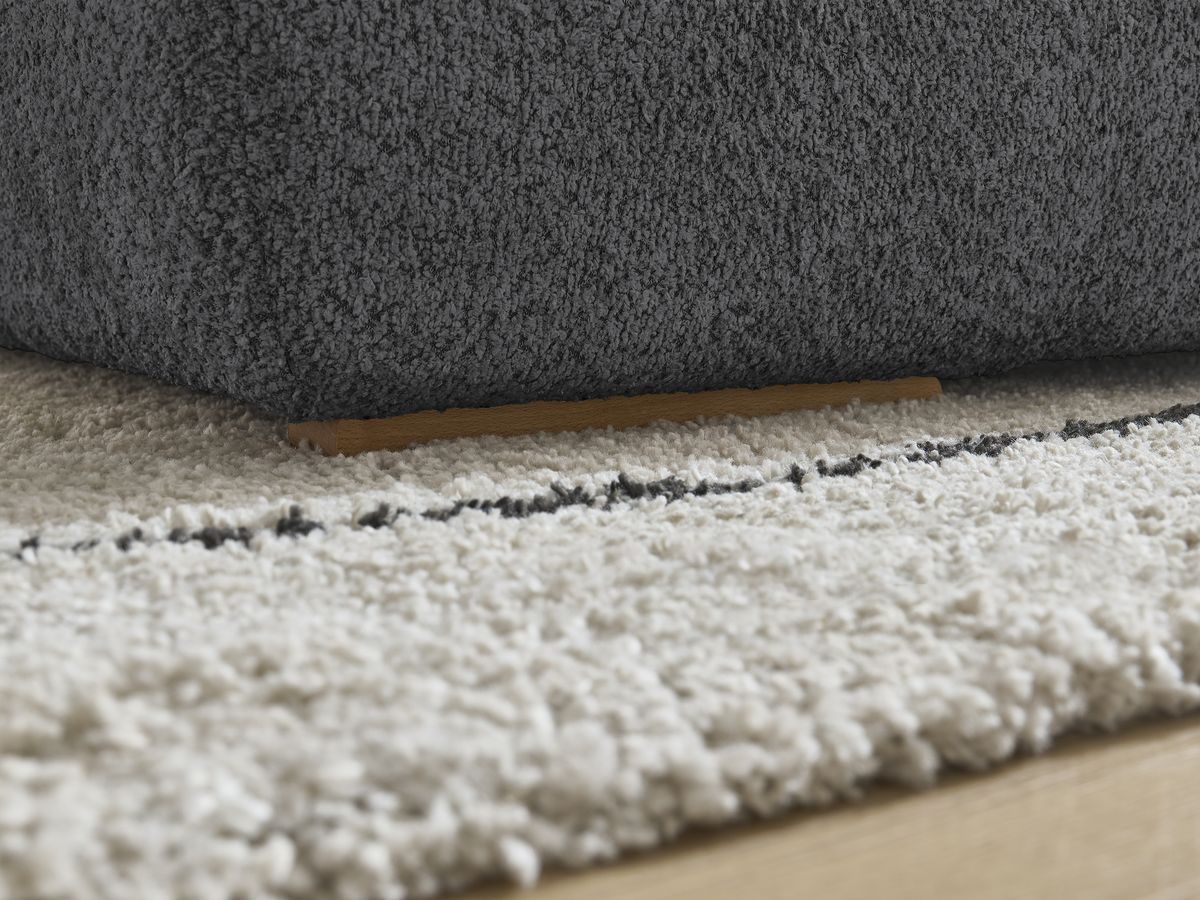 Bobochic Anakin Pouf Bouclé-Stoff Dunkelgrau