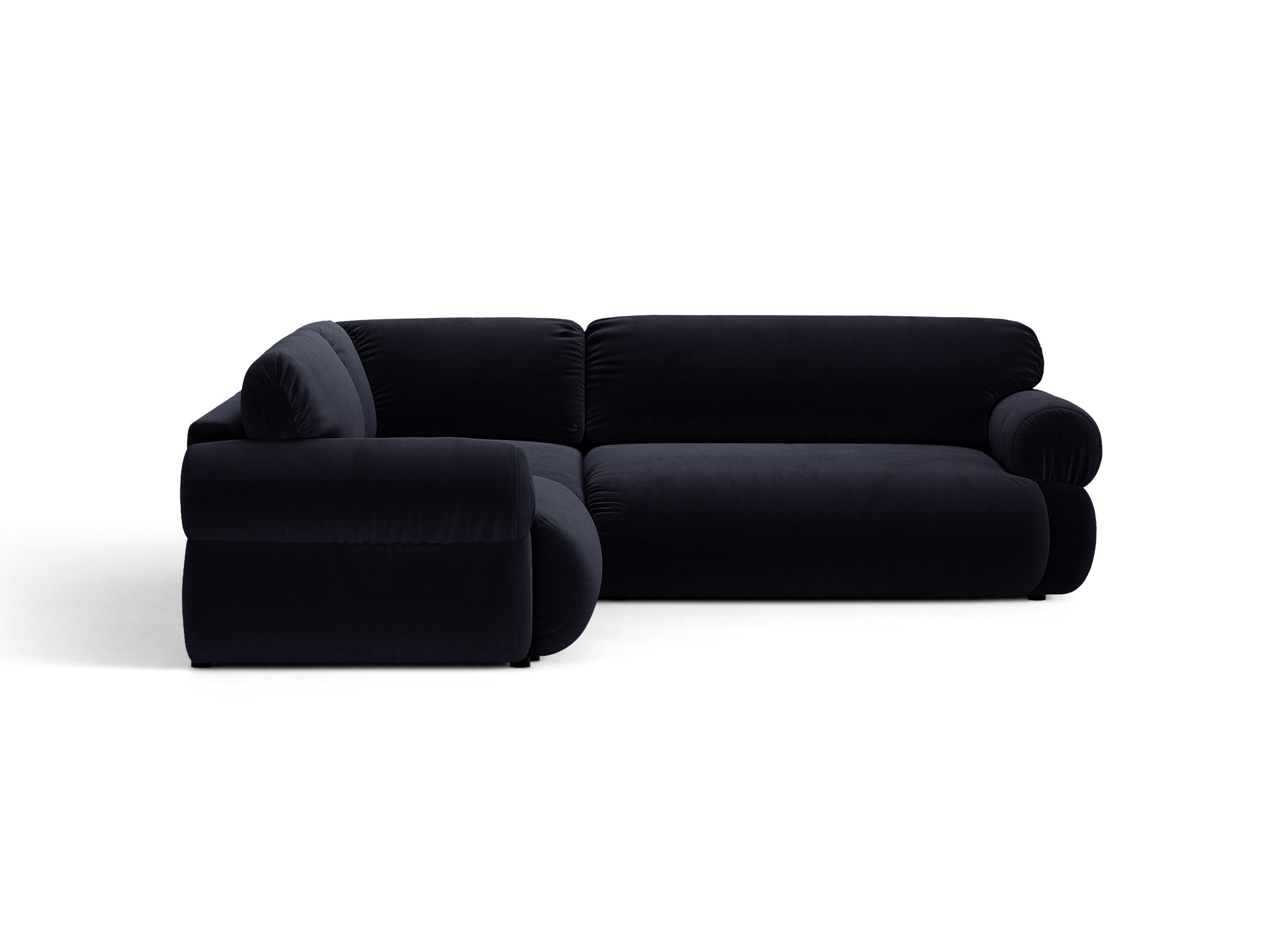 Micadoni Ophelia Symmetrisches Ecksofa Samt Salvador Königsblau