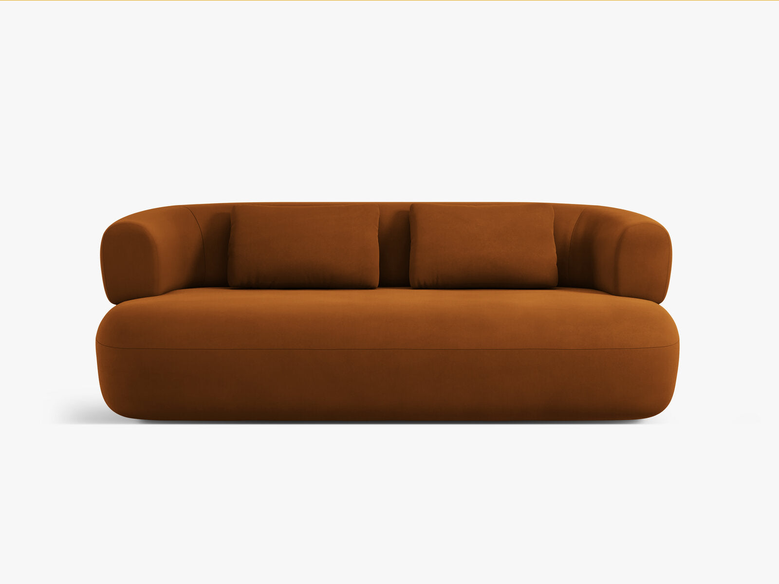 Micadoni Sofa Jenny 2-Sitzer Samt Salvador Terrakotta