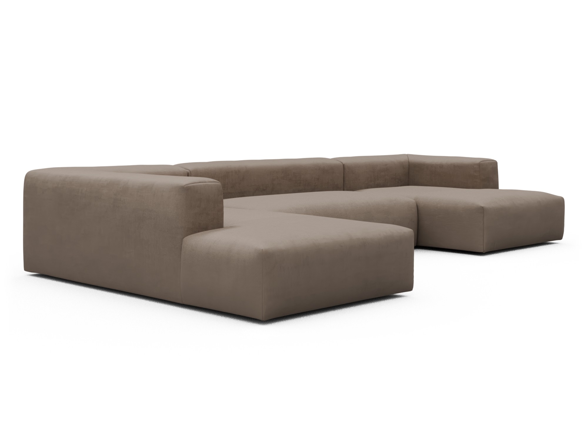 Skandi Home Wohnlandschaft Fred Relax-Ecke links mit 2-Sitzer und Chaiselongue rechts Cordufine-Biege moebelfaktor