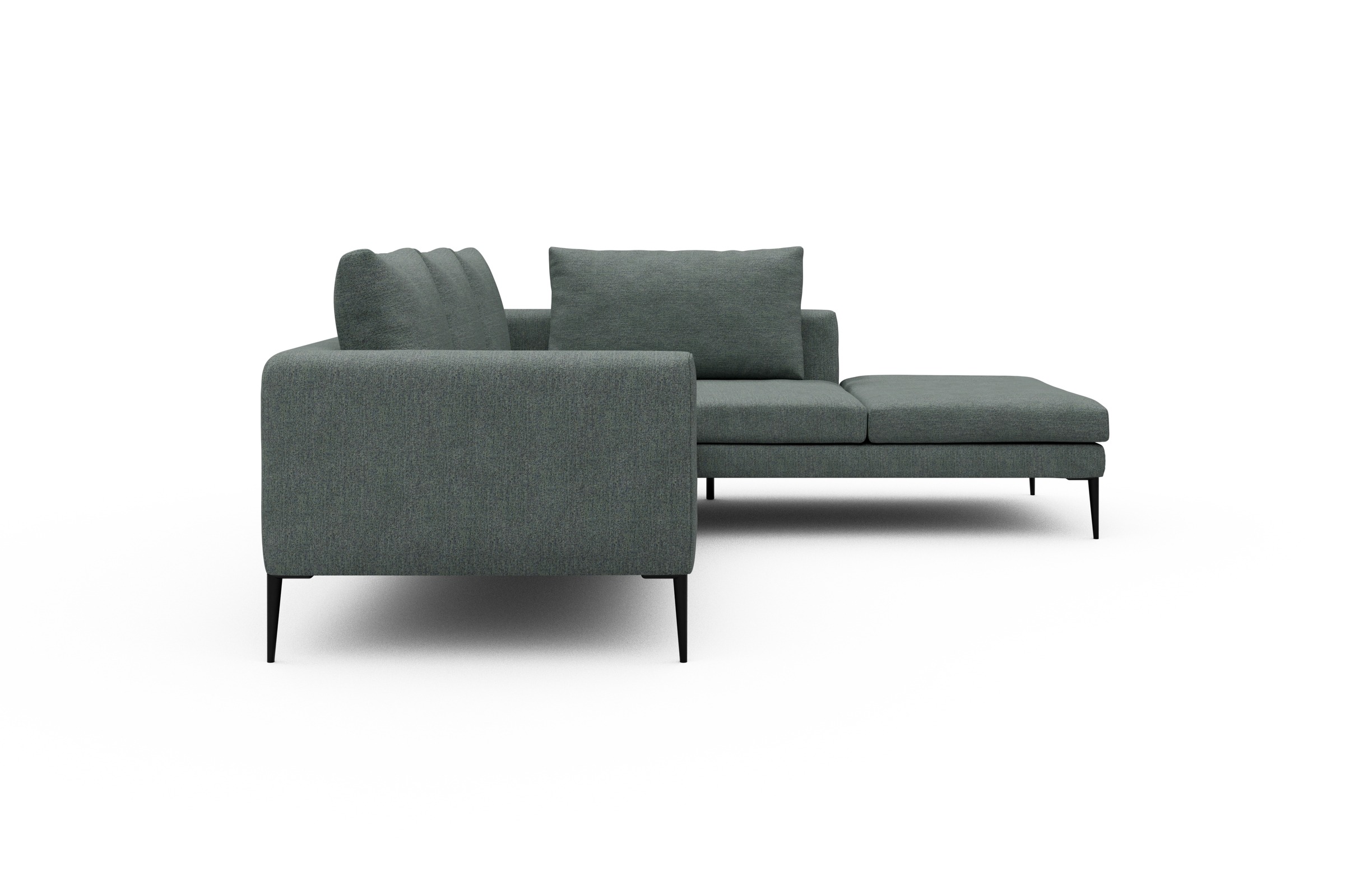 Ecksofa Paul Relax-Ecke rechts mit 2-Sitzer Carreno-Ice-Blue
