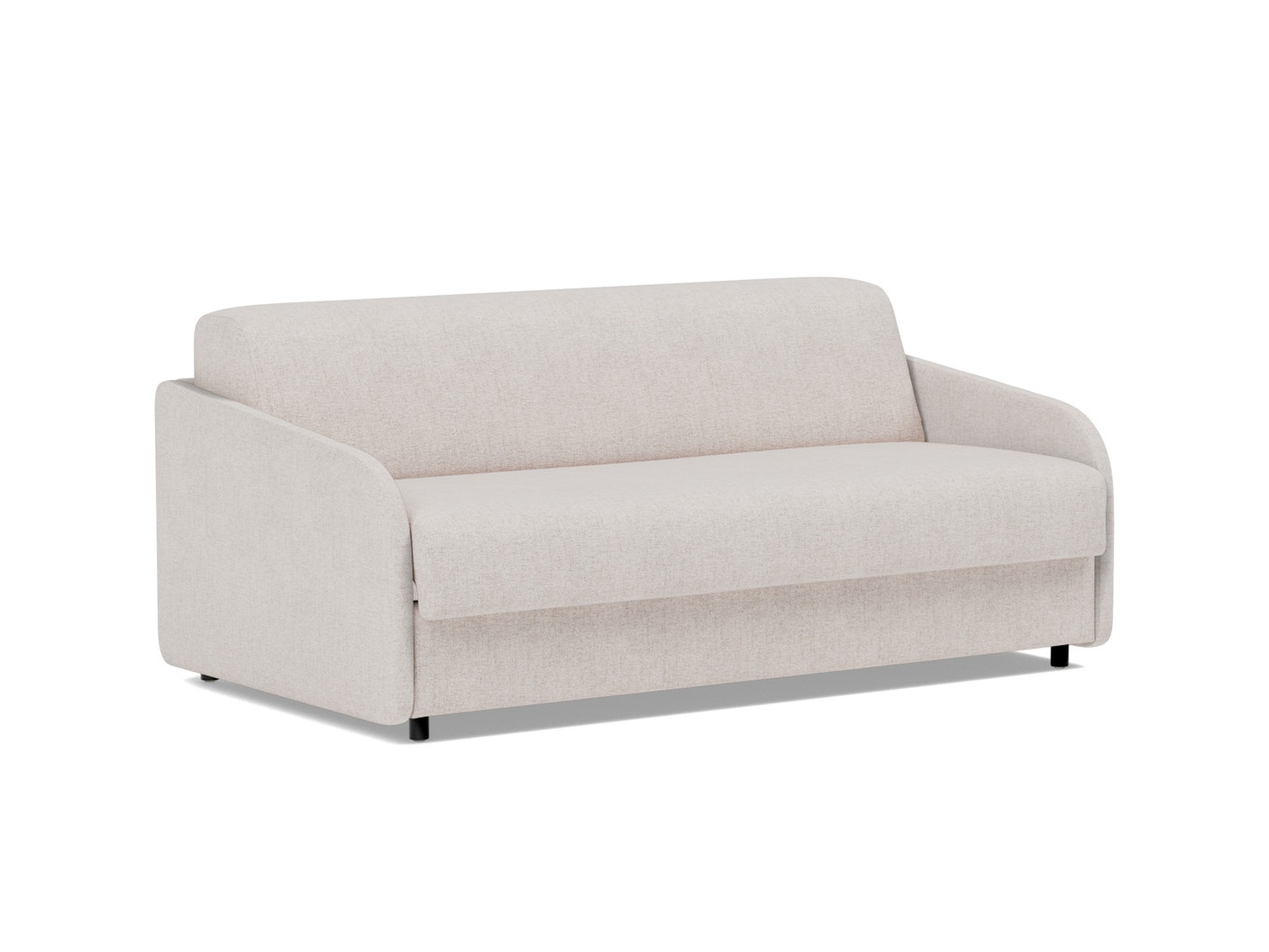 Schlafsofa Eivor mit Taschenfederkernmatratze 140 Strukturierter Stoff Weda 300-Weda-Sand