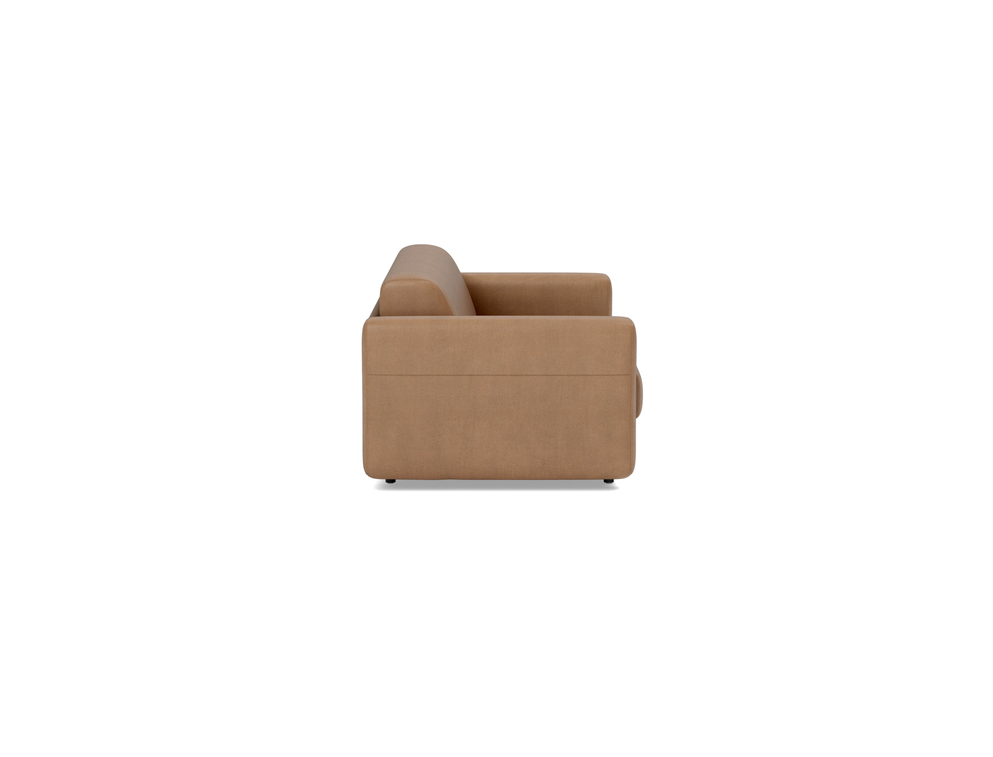 Schlafsofa Killian mit Taschenfederkernmatratze 140 Lederoptik Faunal 551-Brown