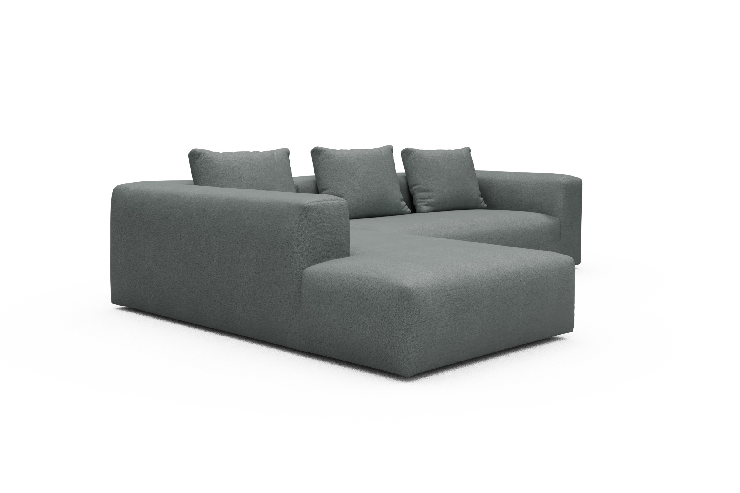 Ecksofa Fred Relax-Ecke links mit 2,5-Sitzer Denari-Soft-Grey