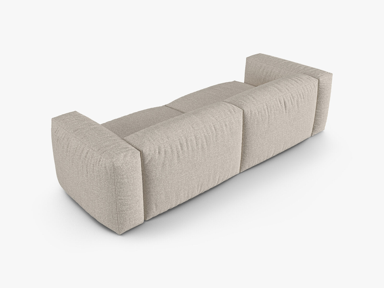 Micadoni Sofa Martina 3-Sitzer 90cm Sitztiefe Boucle Monet Beige