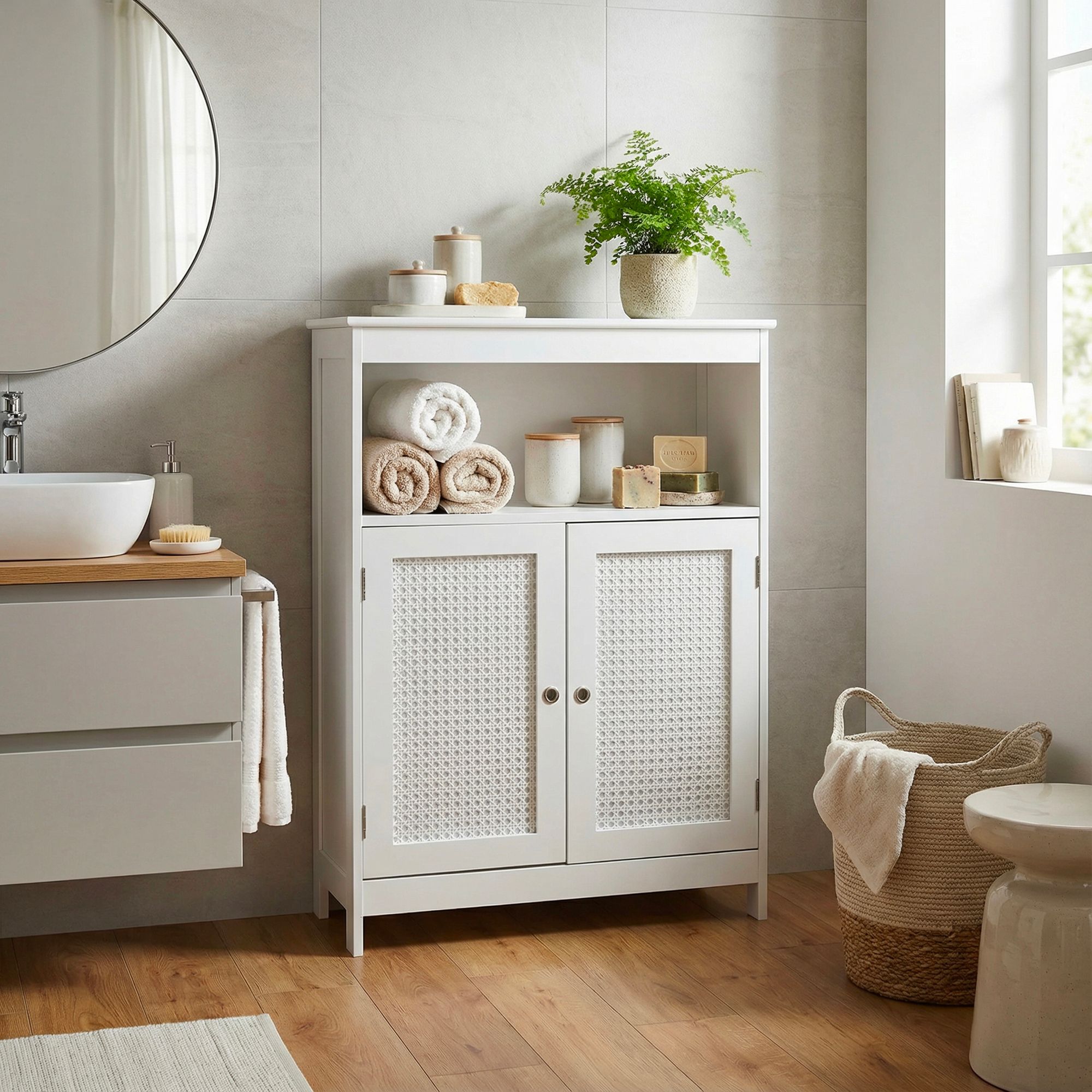 Unterschrank Trondenes Weiß 60 × 28 × 80 cm
