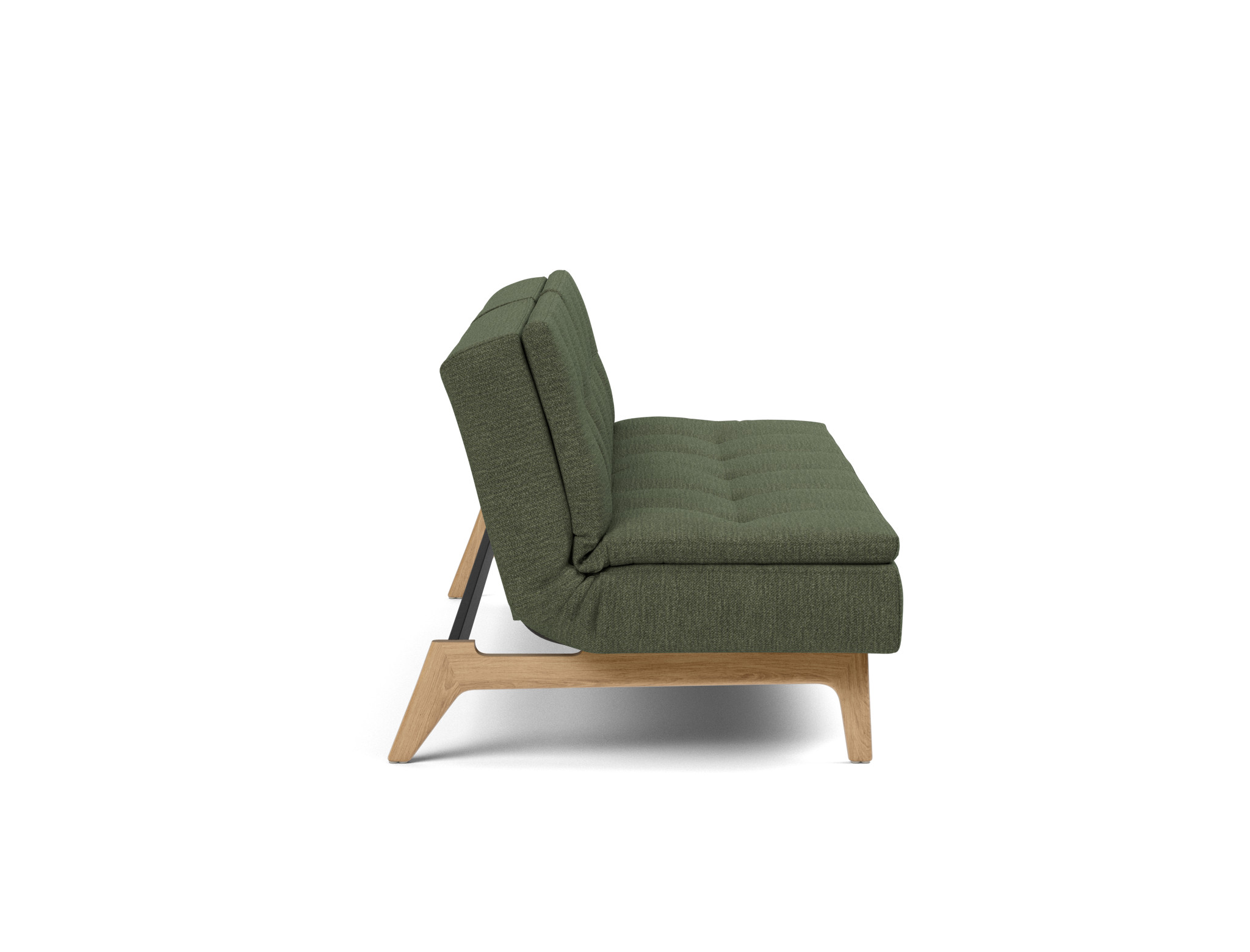 Schlafsofa Dublexo Strukturierter Stoff Taura 353-Forest Beine Eiche