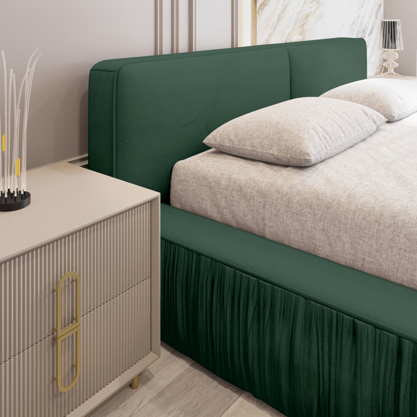 Polsterbett Beyond Samtstoff 160x200 mit Metallrahmen Riviera 38