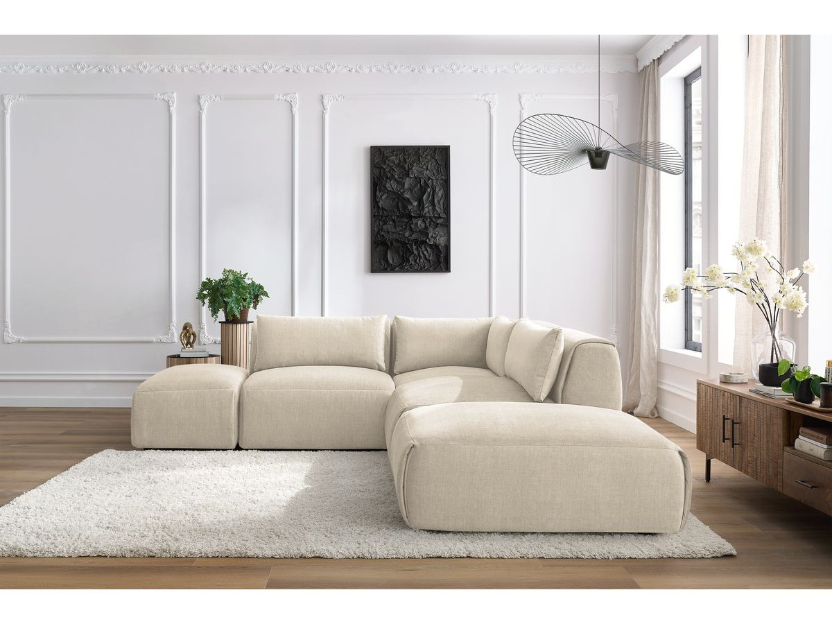 Bobochic Jeanne Ecksofa 271 × 300 cm Samt Beige
