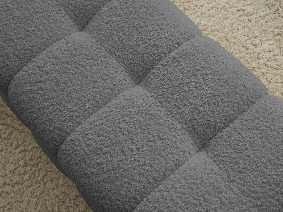 Bobochic Mont-blanc Bettbank Bouclé-Stoff Dunkelgrau