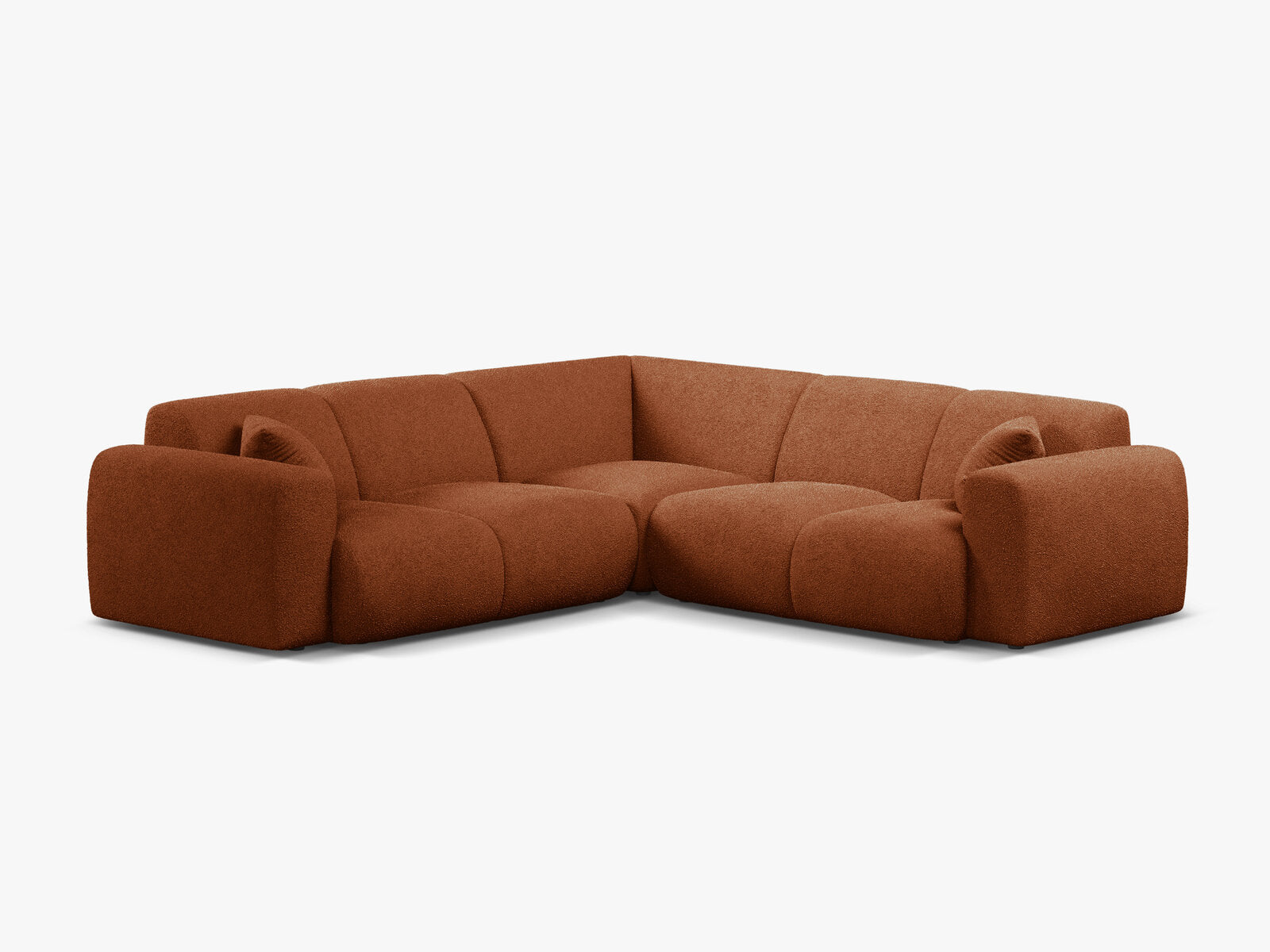 Micadoni Ecksofa Molino 5-Sitzer Boucle Baloo Braun