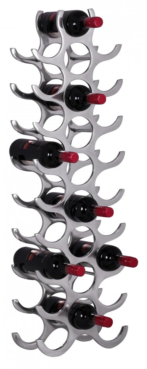 Flaschenregal Vinstra Aluminium Silber 31 × 14 × 98 cm