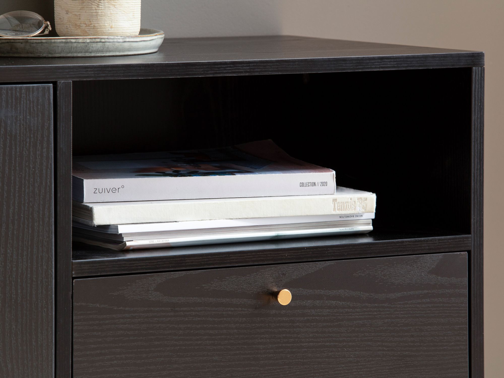 Sideboard Dirdal Schwarz 140 × 40 × 75 cm