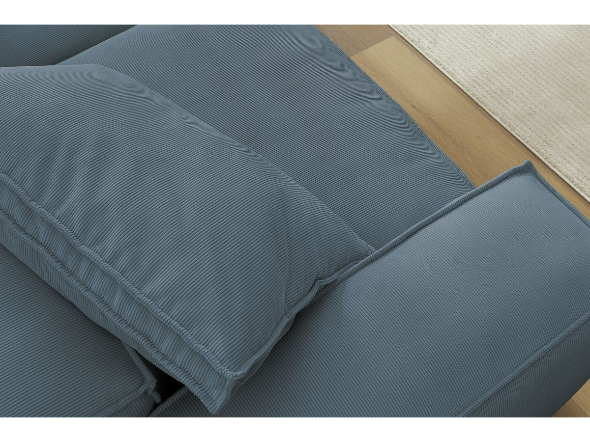 Bobochic Boheme Sofa 3-Sitzer Cordsamt Dunkelblau