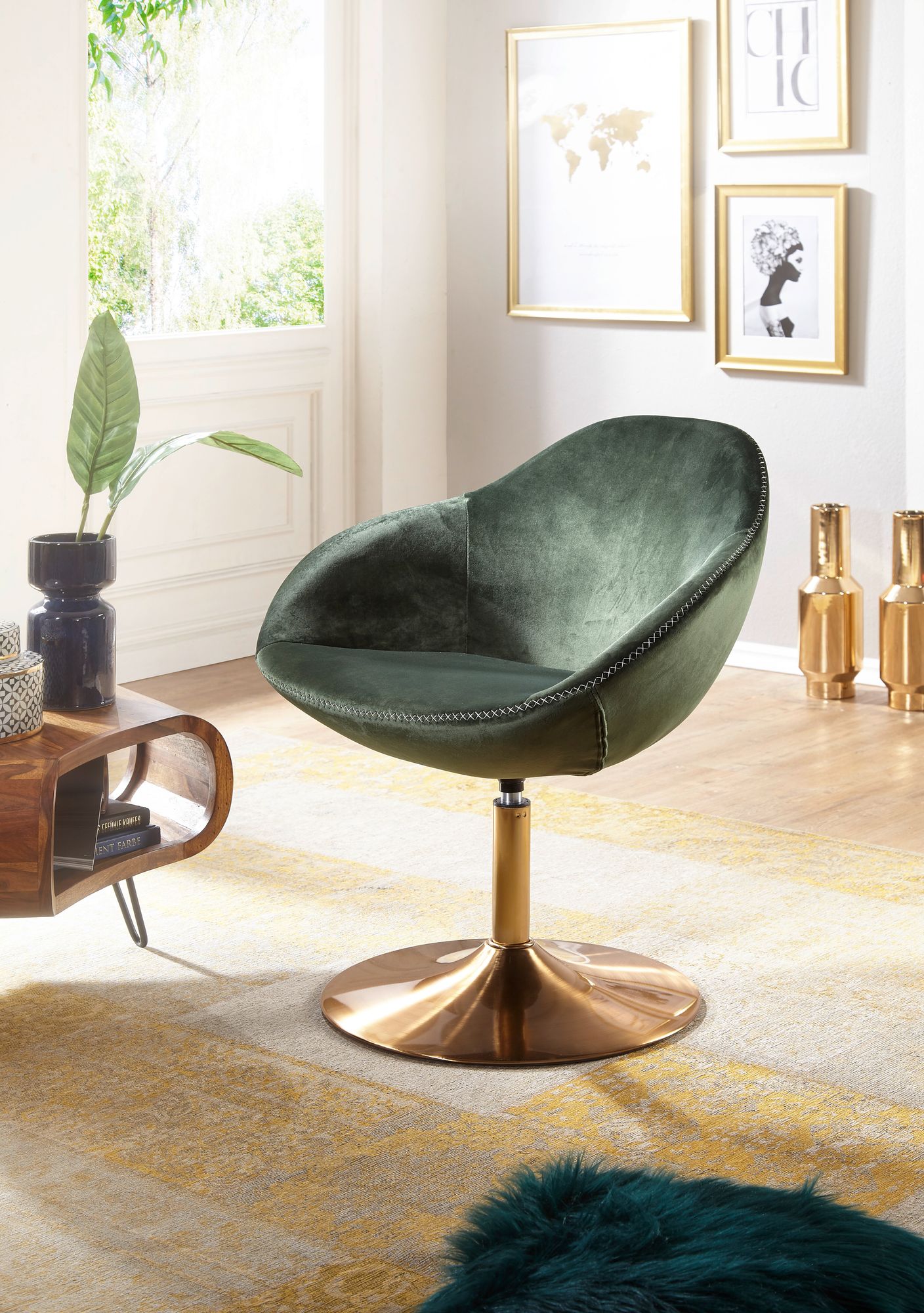 Loungesessel Reine Samt Grün 70 × 70 × 79 cm
