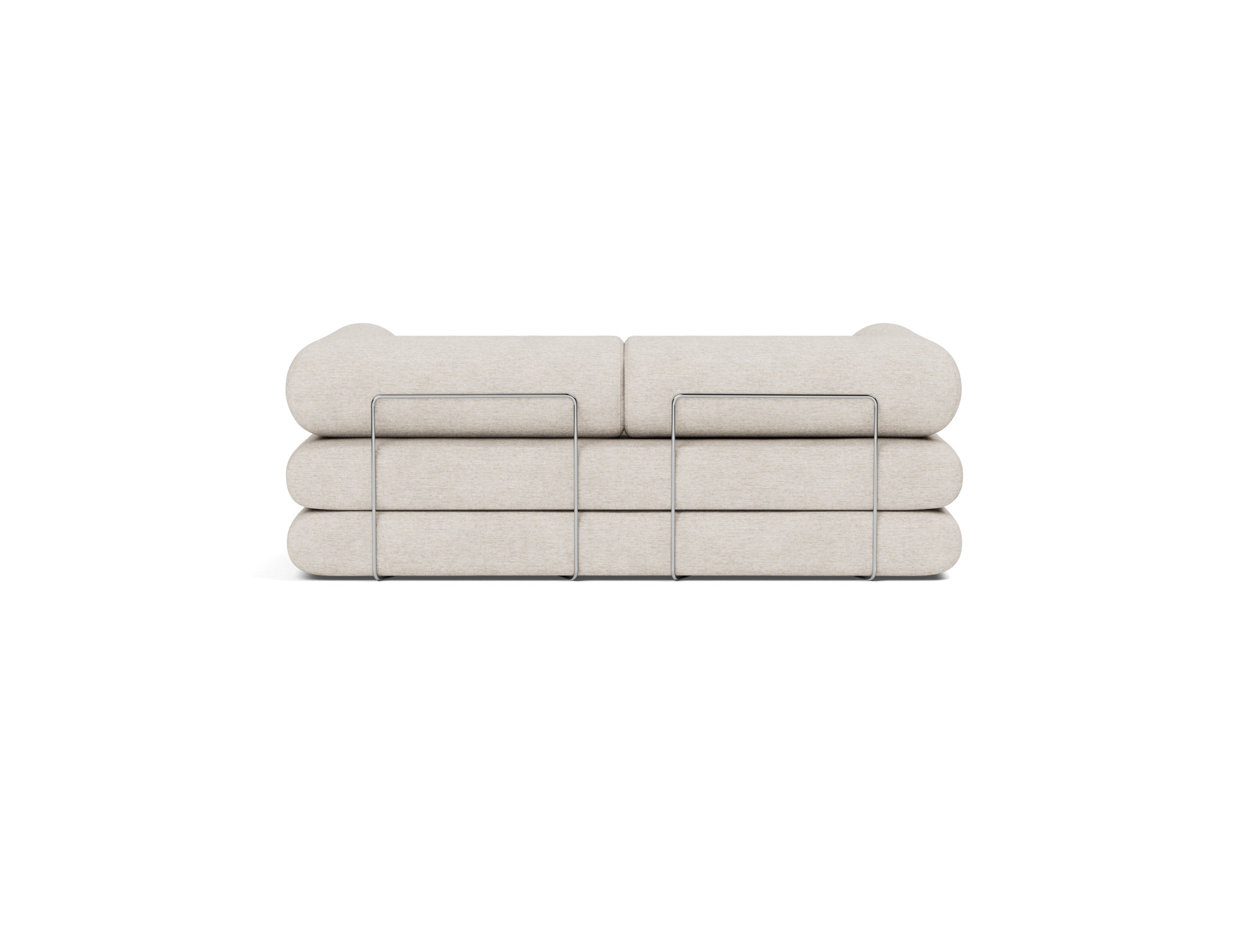 Tagesbett Circlus mit L-förmigen Armlehnen Chenille Yuveno 470-Natural