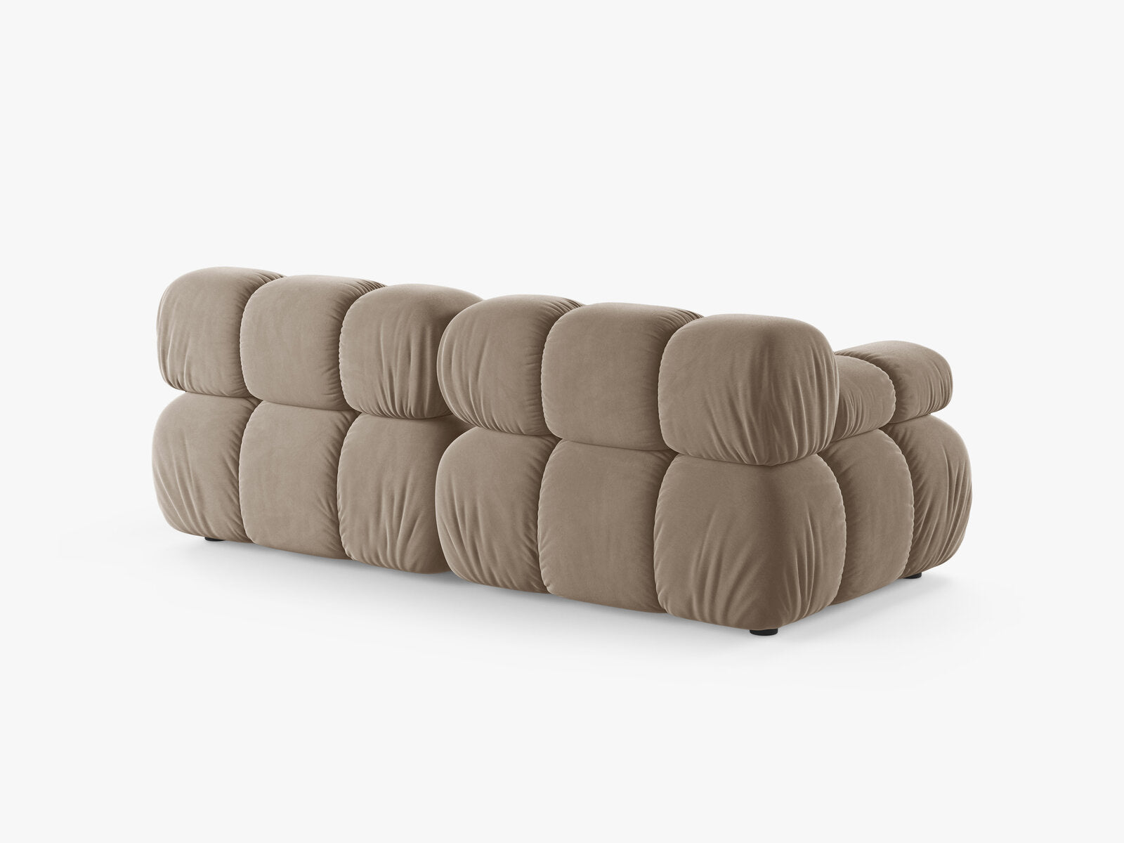 Micadoni Modulares Sofa Bellis 2-Sitzer Samt Bluvel Cappuccino
