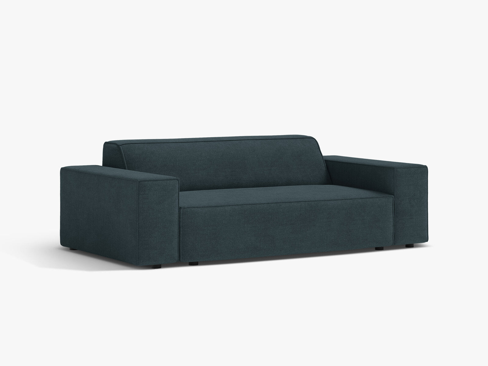 Micadoni Jodie Sofa 2-Sitzer Strukturierter Stoff Liberty Dunkelpetrol