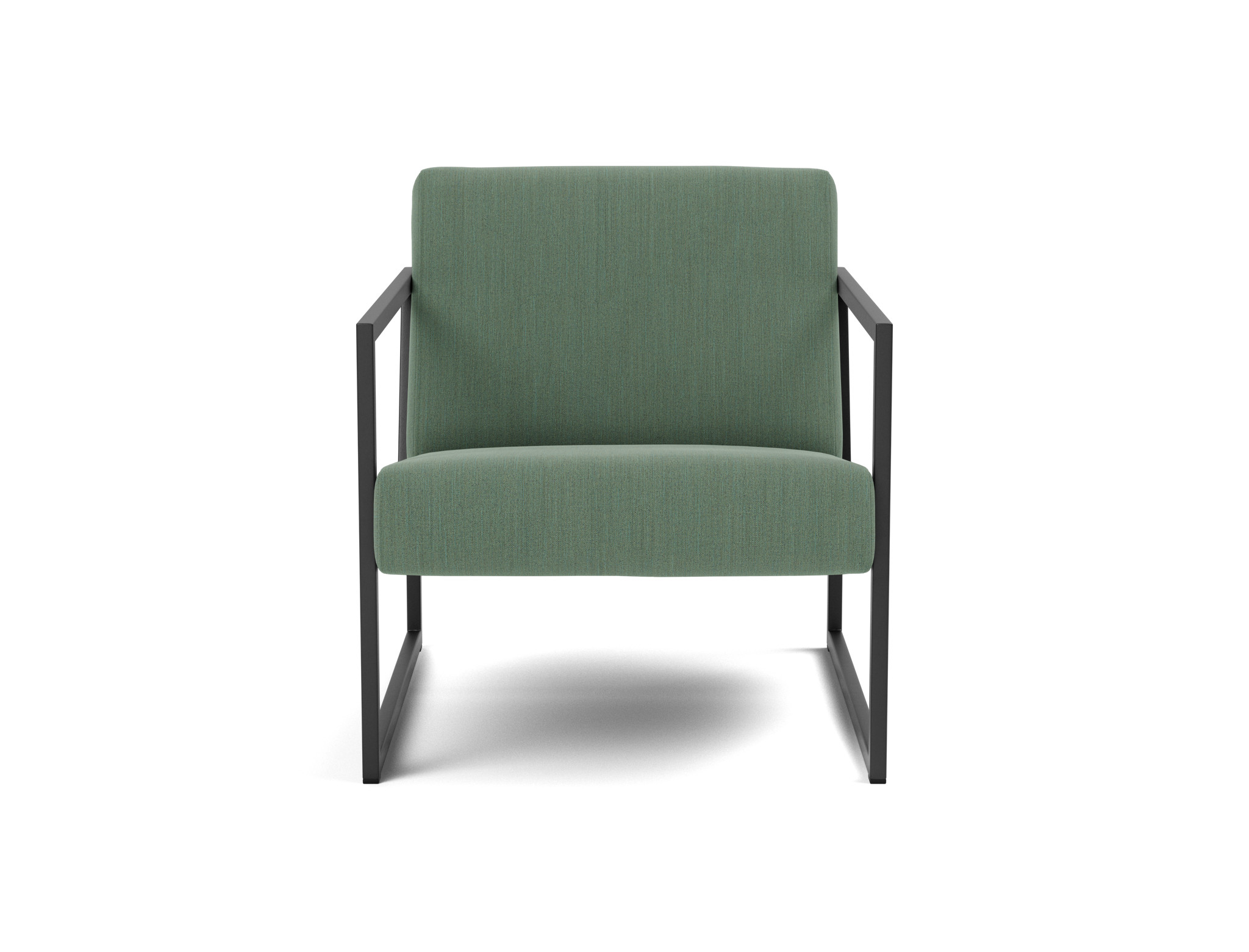 Sessel Vikko mit Armlehnen Flachgewebe Elegance 518-Green