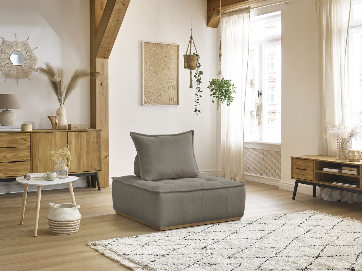 Bobochic Elisa Sofamodul 1-Sitzer Strukturstoff Taupe