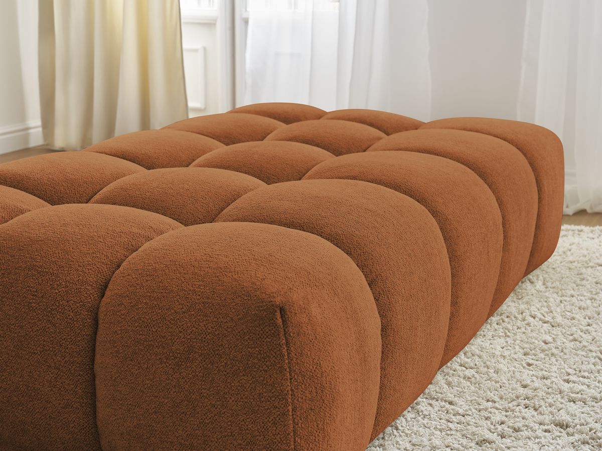 Bobochic Everest Pouf 166 × 100 cm Melange-Stoff Orange