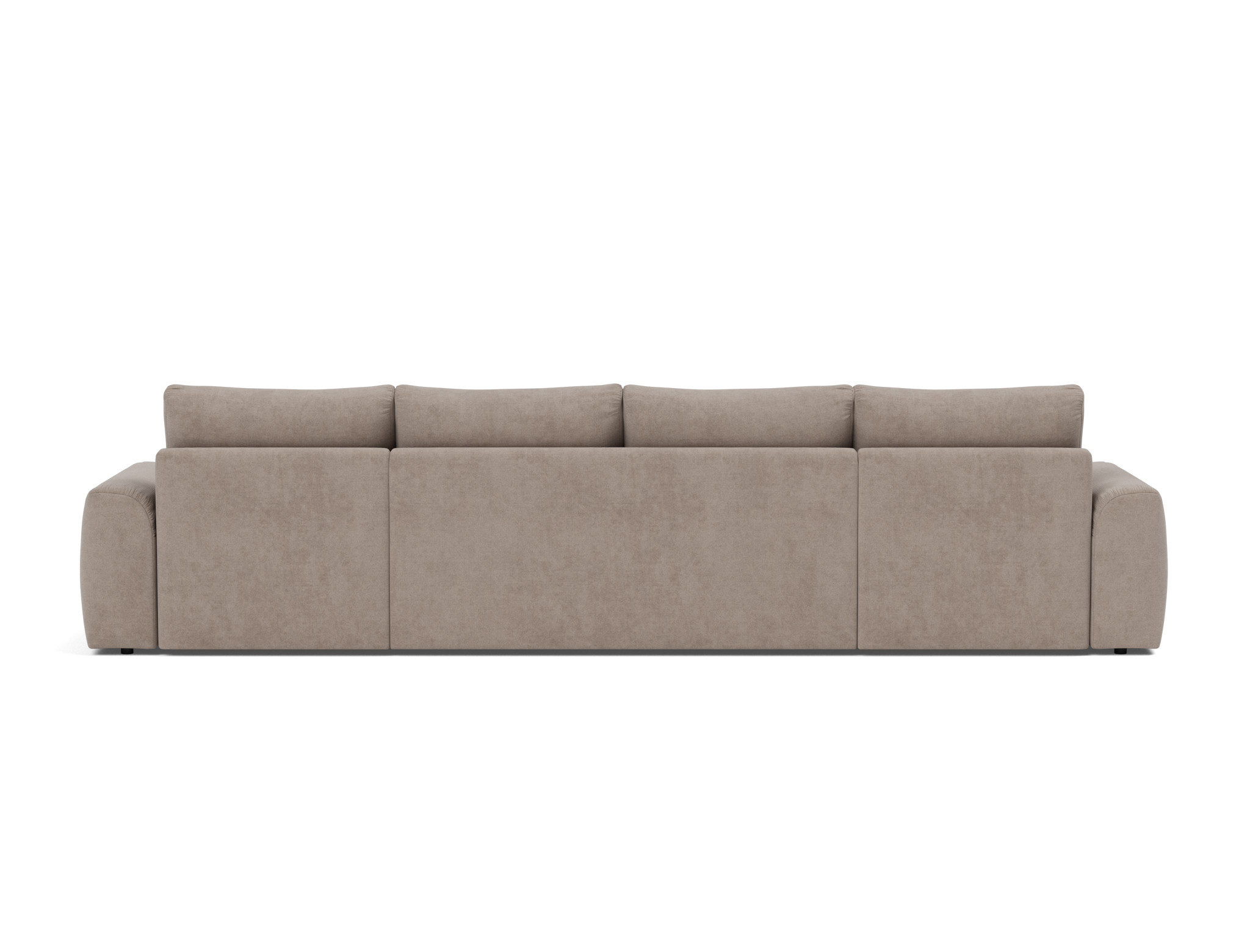 Schlafsofa Norum U-Form mit Chunky-Armlehnen Kord Cordufine 318-Beige