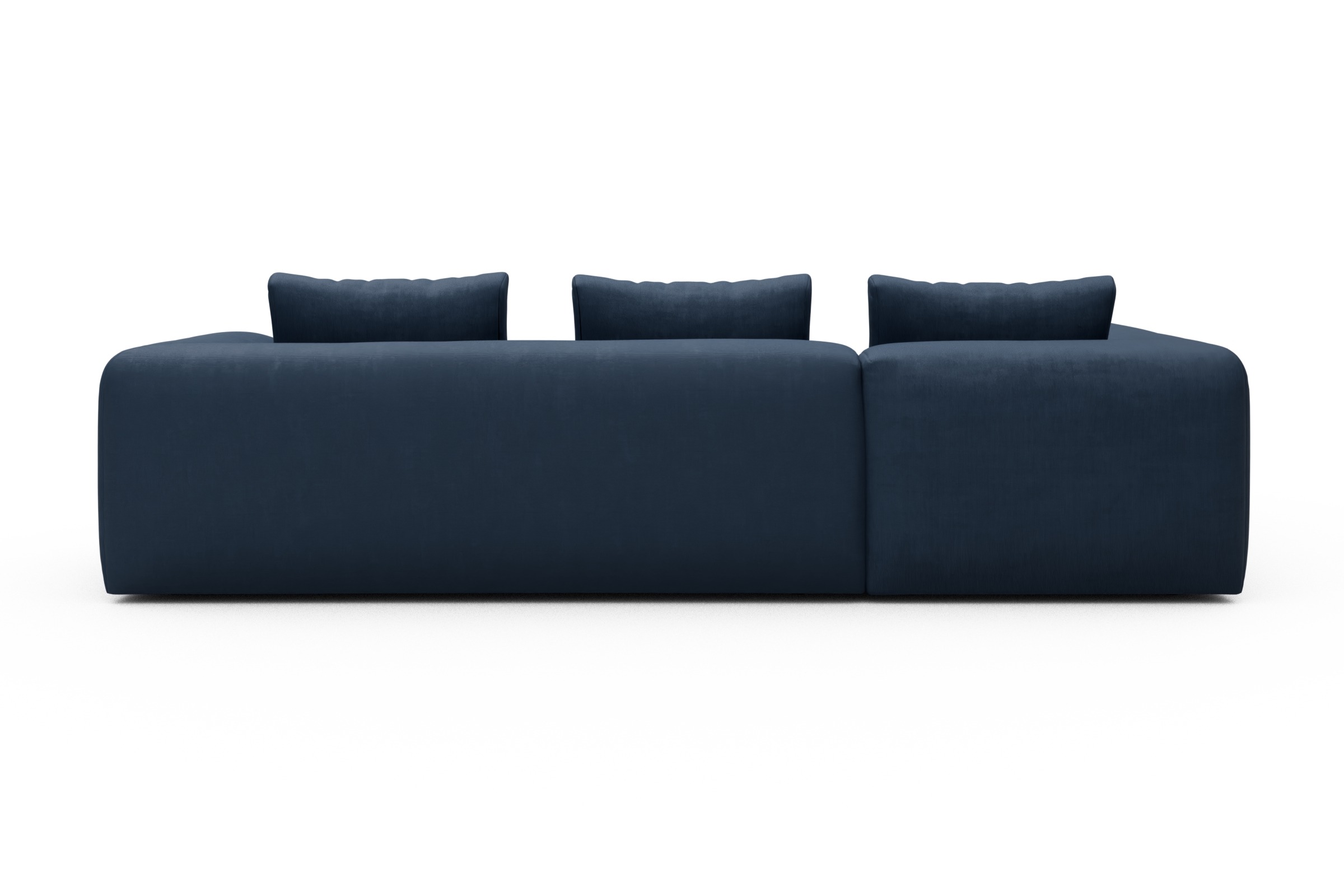 Ecksofa Fred 2x 2,5-Sitzer links offen Cordufine-Royal-Blue