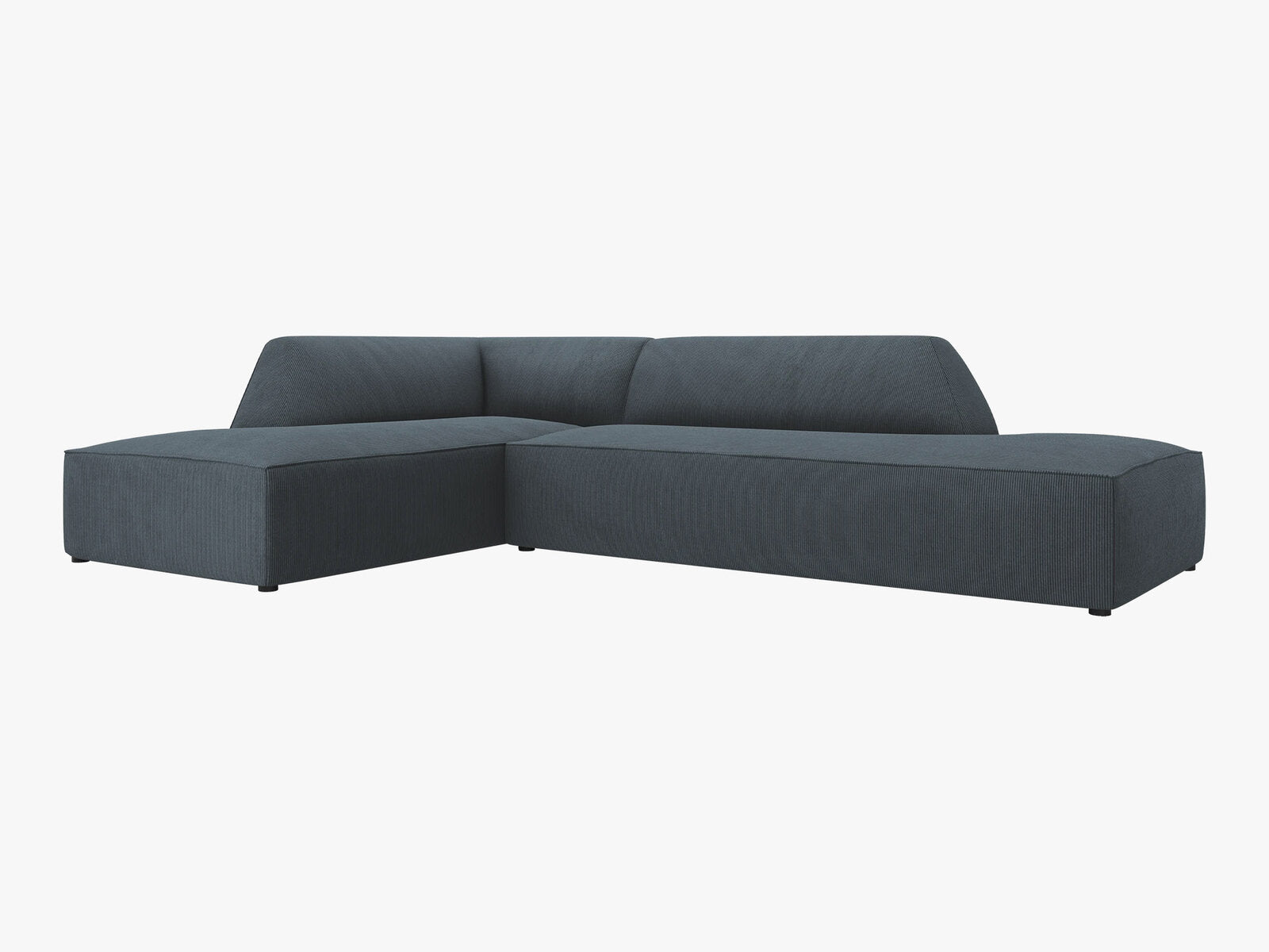 Micadoni Ecksofa Ruby 4-Sitzer Links Kord Scala Blau