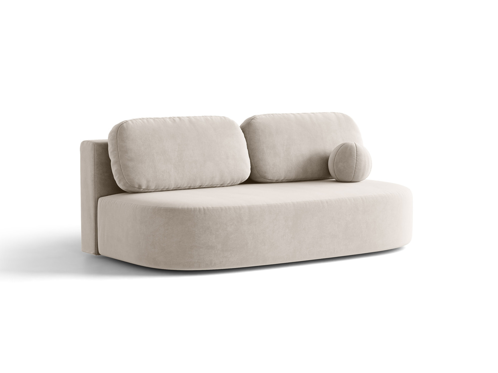 Cosmopolitan Design Schlafsofa Sophia 3-Sitzer mit Bettkasten Samt Salvador Beige