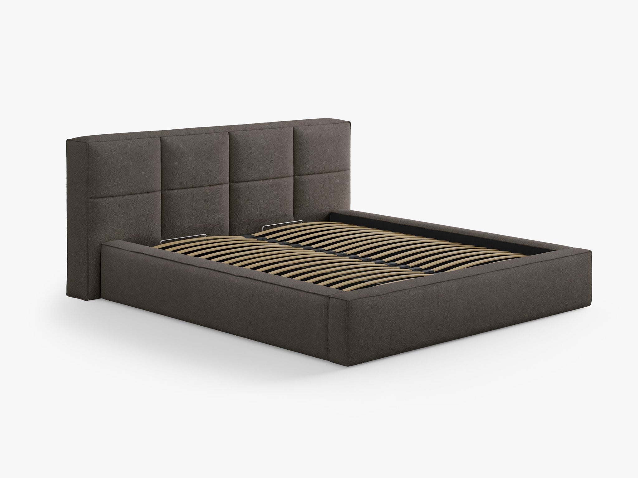 Micadoni Darren Samtiger Kopfteil Boucle LEGEND Graubraun 189x100